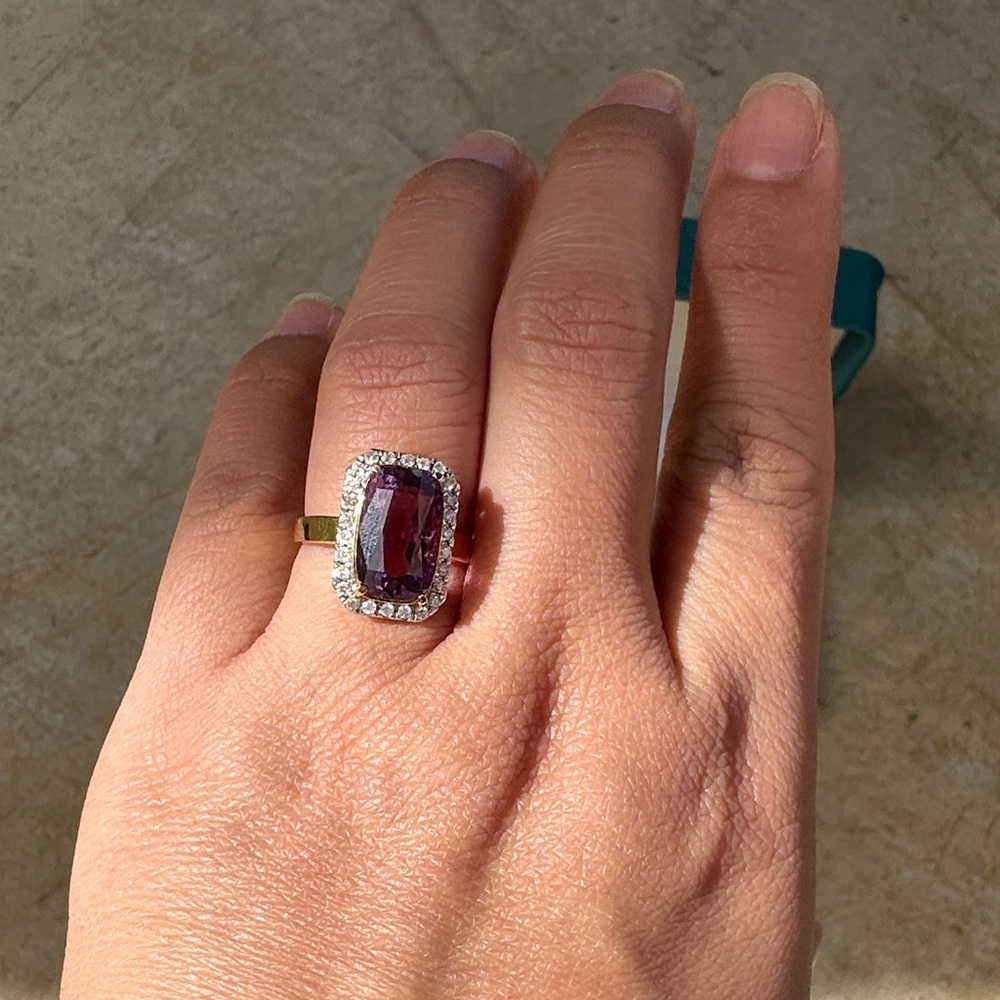 Amethyst gold and diamonds set - Picture 3 of 15